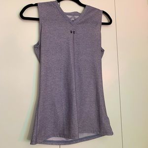 Under Armour dri-fit heather gray women’s muscle tank top